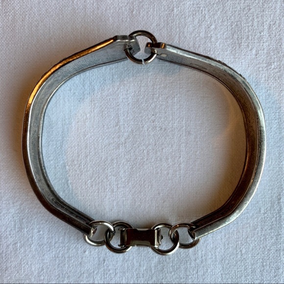 Silverplate Link Bracelet Vintage Flatware Floral - Picture 6 of 6